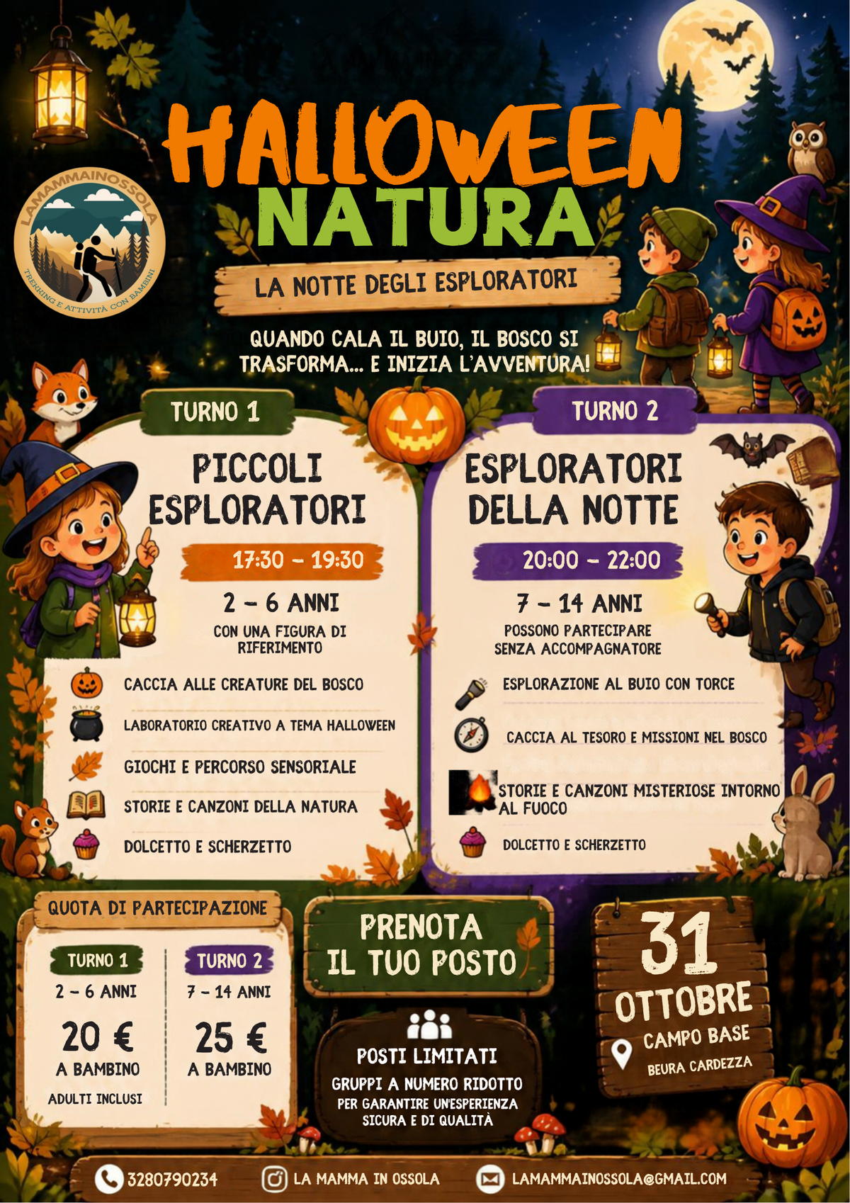 Halloween Natura | La notte degli esploratori 2-14 anni