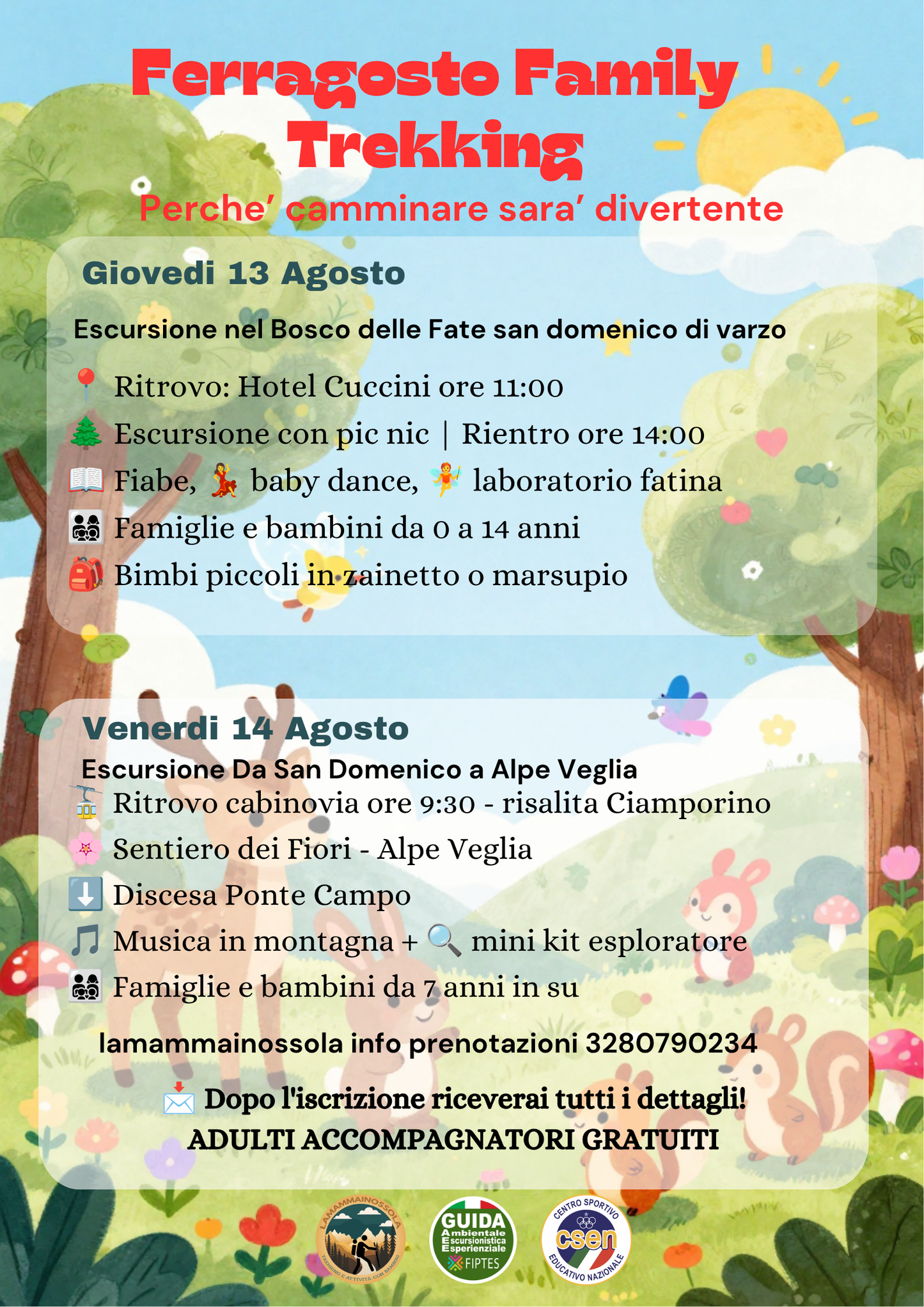 Ferragosto Family Trekking – 13 e 14 Agosto
