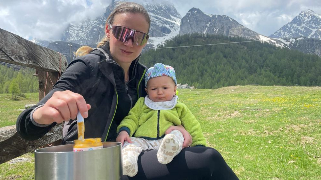 Ponte campo Alpe Veglia e Giro del piano Apassodimamma con bimbo in zainetto