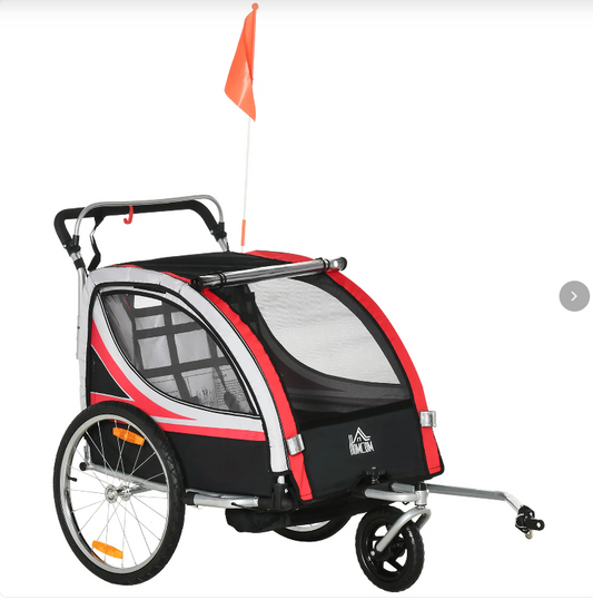 NOLEGGIO CARRELLINO PER BIMBI 2 POSTI TREKKING E BIKE