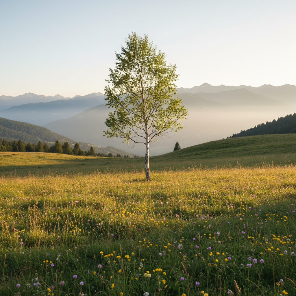 Betulla al Campo Base nella natura della Valle Ossola